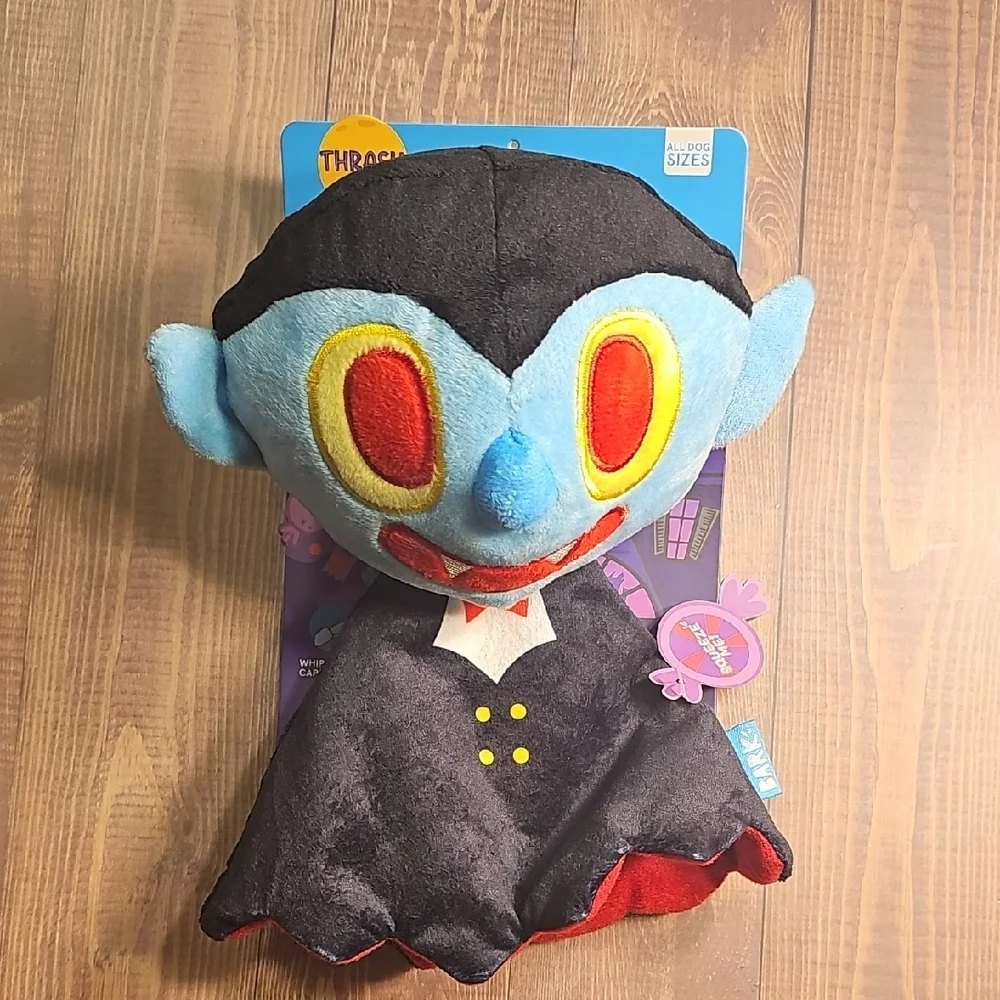 Vampire Plush Toy with Red and Blue Accents